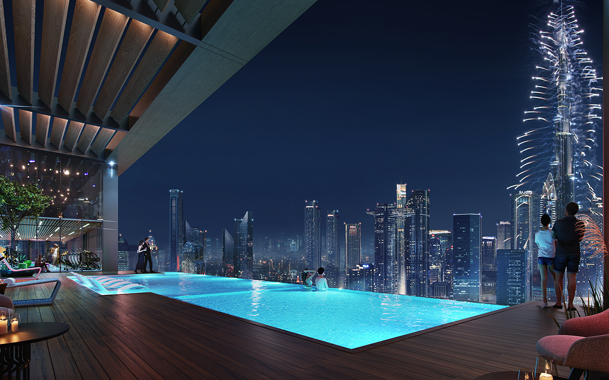 Infinity Pool at Castleton apartments for sale at central park.jpg